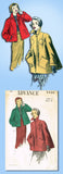 1950s Vintage Advance Sewing Pattern 5446 Uncut Misses Swingback Coat Size 35 B