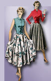 1950s Misses Advance Sewing Pattern 5496 Uncut MIsses Skirt & Weskit Size 15 33B
