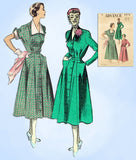 1950s Vintage Advance Sewing Pattern 5572 Stylish Womens Street Dress Sz 38 Bust - Vintage4me2
