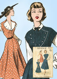 1950s Vintage Advance Sewing Pattern 5579 Jumper Dress w Detachable Sleeves 30 B - Vintage4me2