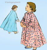 1950s Vintage Advance Sewing Pattern 5590 Toddler Girls Flared Housecoat Size 2