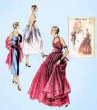 1950s Vintage Advance Sewing Pattern 5660 Misses Evening Gown Halter Style 30 B - Vintage4me2