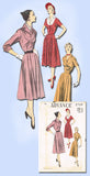 1950s Vintage Advance Sewing Pattern 5729 Misses Street Dress Sz 34 Bust