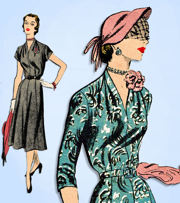 1950s Vintage Advance Sewing Pattern 5737 Misses Cocktail Dress Size 36 Bust - Vintage4me2