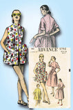 1950s VTG Advance Sewing Pattern 5792 Misses Duster Robe or Beach Cover Up 32 B - Vintage4me2