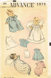 1950s Vintage Advance Sewing Pattern 5879 Sweet Infant Baby Layette Set ORIG