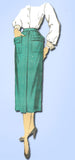 1950s Vintage Advance Sewing Pattern 5912 Thin and Full Misses Skirts Size 24 W
