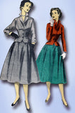 1950s Vintage Advance Sewing Pattern 5936 Uncut Misses Peplum Suit Size 18