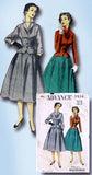 1950s Vintage Advance Sewing Pattern 5936 Uncut Misses Peplum Suit Size 18