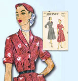 1950s Vintage Advance Sewing Pattern 5952 Plus Size Shirtwaist Dress Sz 42 Bust