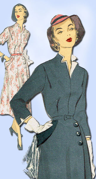 1950s Vintage Advance Sewing Pattern 5983 Misses Afternoon Dress Size 32 B