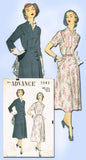 1950s Vintage Advance Sewing Pattern 5983 Misses Afternoon Dress Size 32 B