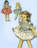 1950s Vintage Advance Sewing Pattern 5991 Toddler Girls Triangle Dress Size 4