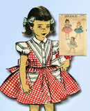 1950s Vintage Advance Sewing Pattern 5991 Toddler Girls Triangle Dress Size 2