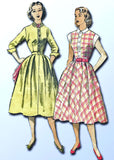 1950s Vintage Advance Sewing Pattern 6002 Uncut Misses Shirtwaist Dress Sz 32 B
