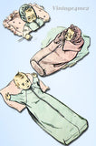 Advance 6239: 1940s Cute Infants Layette w Sleeper Vintage Sewing Pattern