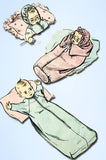 Advance 6239: 1940s Cute Infants Layette w Sleeper Vintage Sewing Pattern