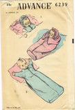 Advance 6239: 1940s Cute Infants Layette w Sleeper Vintage Sewing Pattern