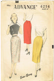 1950s Vintage Advance Sewing Pattern 6256 Sew Easy Misses Pencil Skirt 26 Waist - Vintage4me2