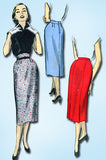 1950s Vintage Advance Sewing Pattern 6256 Sew Easy Misses Pencil Skirt 26 Waist - Vintage4me2