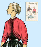 1950s Vintage Advance Sewing Pattern 6281 Uncut Bolero or Bedjacket Sz 36 38 B