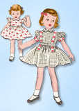 1950s Vintage Advance Sewing Pattern 6350 Uncut Toddler Girls Dress Size 2 21B