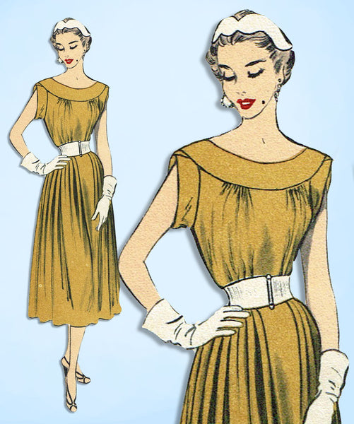 1950s Vintage Advance Sewing Pattern 6367 Stunning Misses Sun Dress Size 30 Bust - Vintage4me2