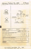 1950s Vintage Advance Sewing Pattern 6403 Uncut Girls Confirmation Dress Size 8