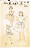 1950s Vintage Advance Sewing Pattern 6403 Uncut Girls Confirmation Dress Size 8
