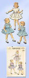 1950s Vintage Advance Sewing Pattern 6455 Toddler Girls Party Dress Size 4 23B
