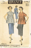 1950s Vintage Advance Sewing Pattern 6462 Uncut Misses Maternity Suit Sz 34 Bust
