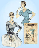 1950s Vintage Advance Sewing Pattern 6505 Sew Easy Misses Blouse Size 32 Bust -Vintage4me2