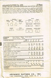 1950s Vintage Advance Sewing Pattern 6598 Toddler Girls Sweetheart Party Dress 6