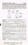 1950s Vintage Advance Sewing Pattern 6626 Easy Toddler Girls Party Dress Size 6