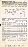 1950s Vintage Advance Sewing Pattern 6633 Uncut Misses Easy Dress Size 14 32 B