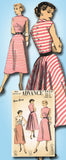 1950s Vintage Advance Sewing Pattern 6633 Uncut Misses Easy Dress Size 14 32 B