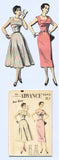1950s Vintage Misses Easy Dress Uncut 1954 Advance Sewing Pattern 6643 Size 16