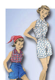 1950s Vintage Advance Sewing Pattern 6765 Toddler Girl's Summer Play Suit Size 6