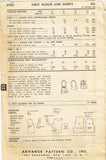 1950s Vintage Advance Sewing Pattern 6765 Toddler Girl's Summer Play Suit Size 6