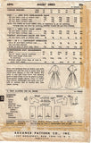 1950s Vintage Advance Sewing Pattern 6896 Misses Bias Cut Day Dress Size 10 28B