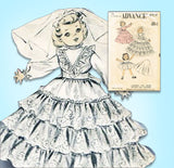 1950s Vintage Advance Sewing Pattern 6919 Learn to Sew 19 In Toni Doll Clothes