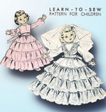 1950s Vintage Advance Sewing Pattern 6919 Learn to Sew 19 In Toni Doll Clothes