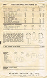 1950s Vintage Advance Sewing Pattern 6947 Toddler Girls Shortie Pajamas Size 6 8
