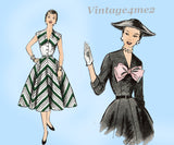 Advance 6972: 1950s Stunning Misses Sun Dress Sz 36 Bust Vintage Sewing Pattern