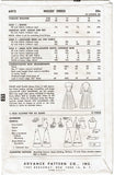 Advance 6972: 1950s Stunning Misses Sun Dress Sz 36 Bust Vintage Sewing Pattern