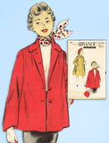 1950s Vintage Advance Sewing Pattern 7035 Uncut Teen Girls Flared Coat Size 33 B