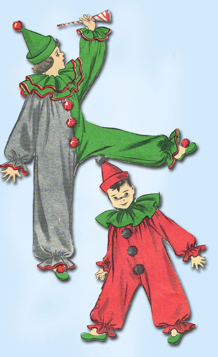 Vintage Clown Boy Costume Vintage Clown Boy Costume