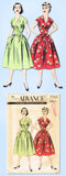 1950s Vintage Advance Sewing Pattern 7753 Uncut Misses Wrap Around Dress Sz 34 B