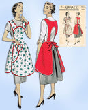 1950s Vintage Advance Sewing Pattern 7812 Misses Farm Kitchen Apron Size Medium