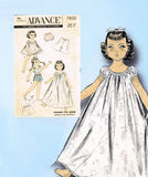 1950s Vintage Advance Sewing Pattern 7820 Learn to Sew 14 Inch Doll Clothes Set